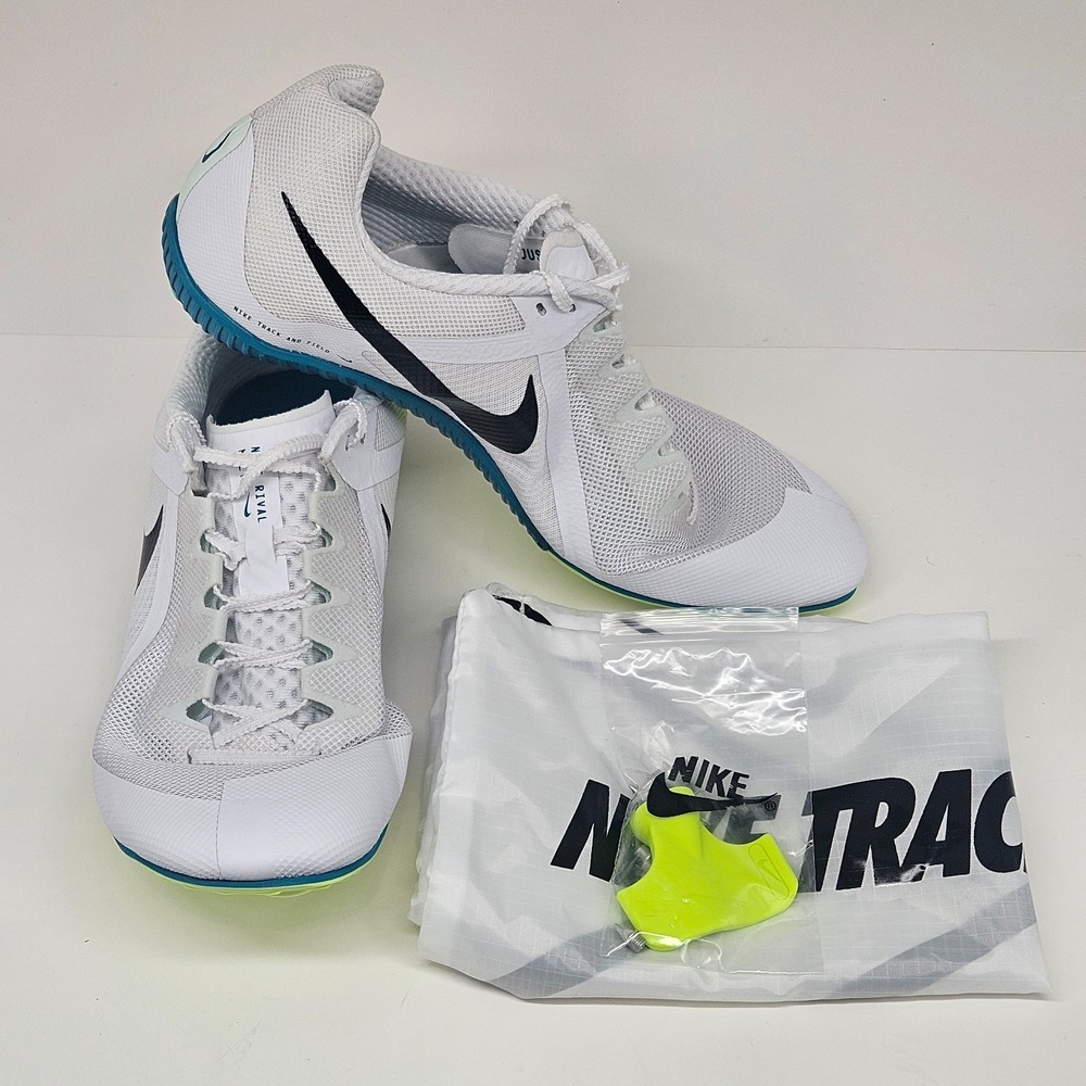 Nike Zoom Rival Multi Track Spikes White Black Vapor Green Men's 14 FZ9664-102